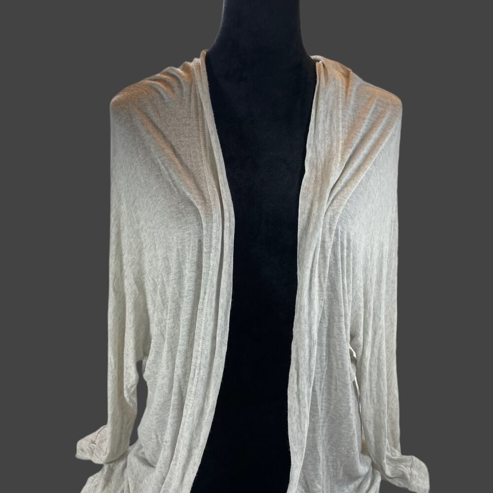 Chris & Carol Gray Dolman Sleeve Open Front Cardigan Shrug Top Medium Womens